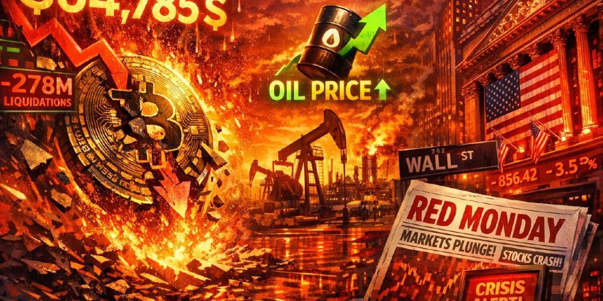 Биткоин рухнул до $64 785, ликвидировав $278 млн: нефть дорожает, а Уолл-стрит готовится к «красному понедельнику»