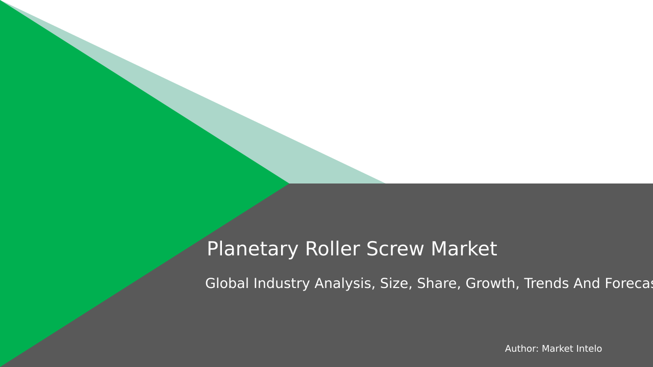 Planetary Roller Screw Market Research Report 2033