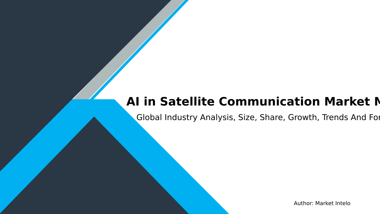 AI in Satellite Communication Market Research Report 2033