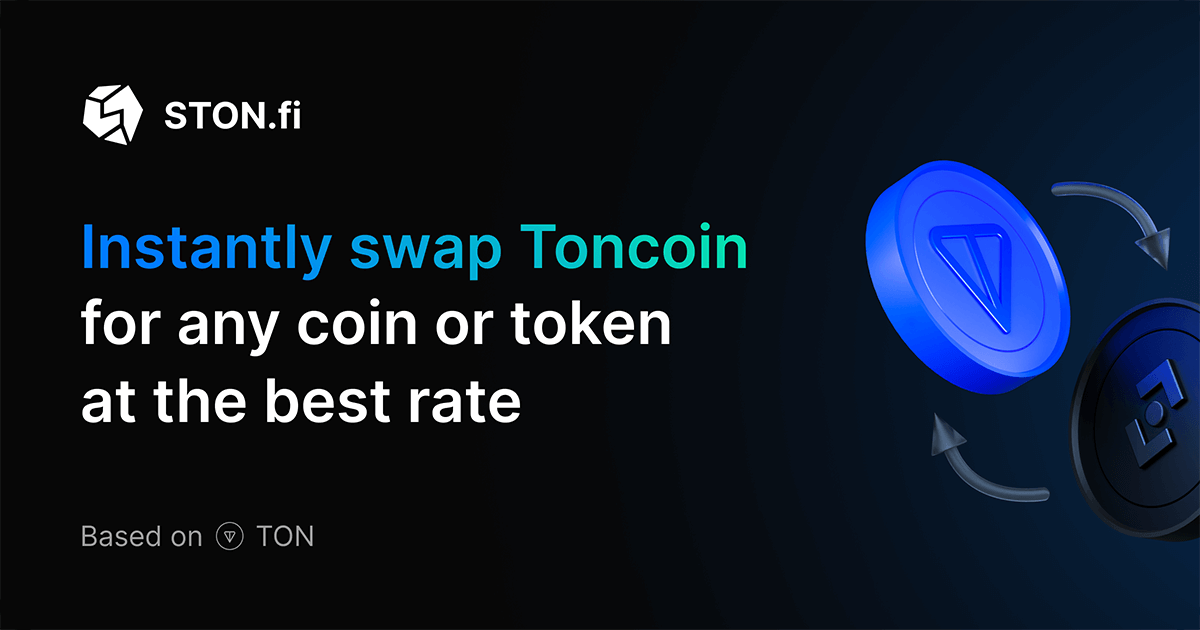 Swap crypto tokens on STON.fi